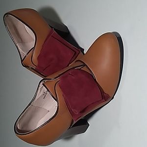 Womens Anthropologie Faryl Robin Bootie Ankle Boot 7.5 Tan/Brown